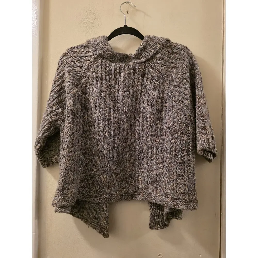 St. Ambecco Wool Blend Brown Speckled Cardigan Size M Made in Italy GrandmaCore